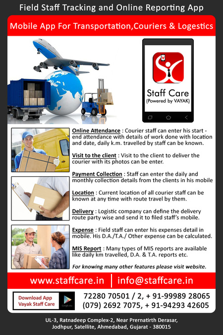 Transportation Couriers Logestics Company Staff Mobile App
